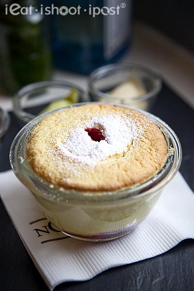 Raspberry Curd Soufflé (photo taken a bit late, Souffle has deflated somewhat)