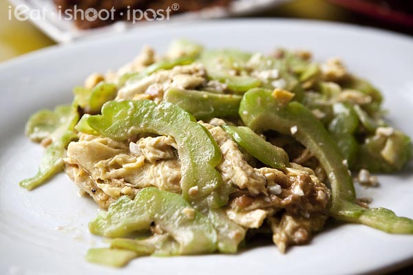 Fried Bittergourd with eggs