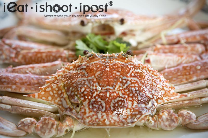 Steamed Blue Swimmer Crabs $35/kg