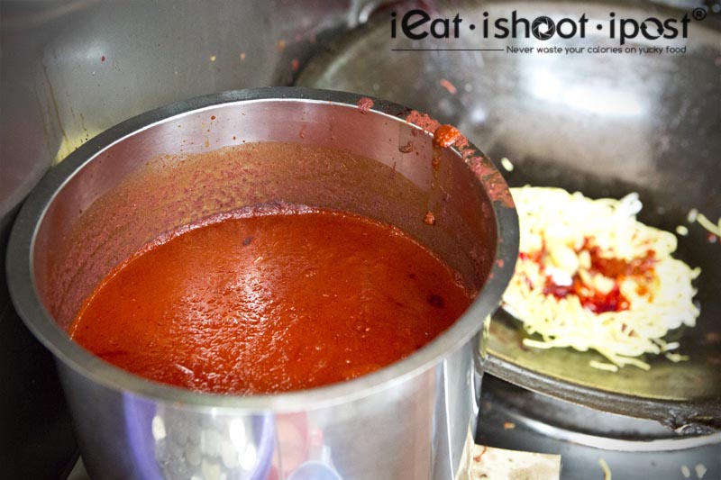 Bright Red Sambal - The secret sauce that powers Mee Goreng!