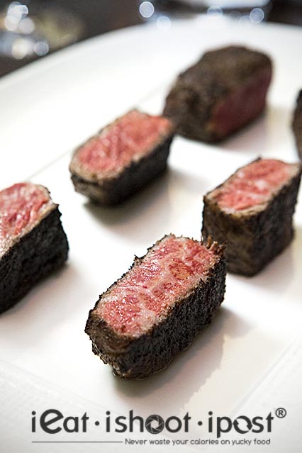 Kobe Sirloin 170g $230, Kobe Ribeye 230g $310, Kobe Filet Migon 170g $250