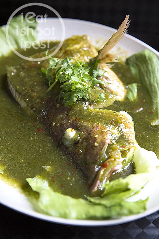 Steamed Fish Head with Green Sauce $16 (half)