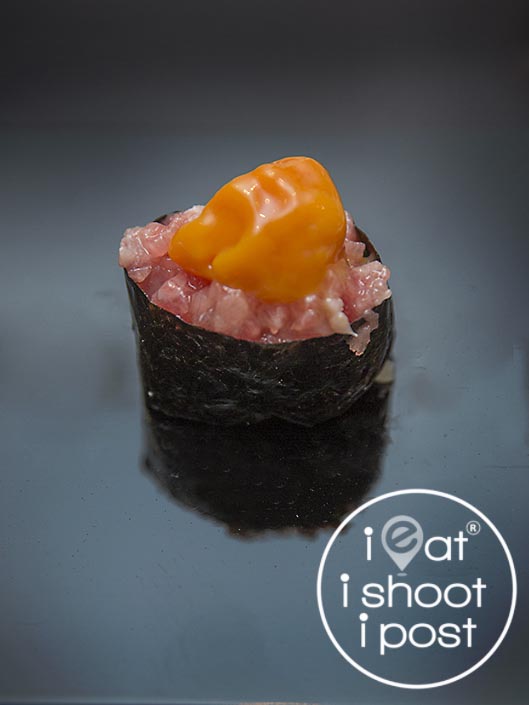 Salted Egg chopped tuna gunkan sushi