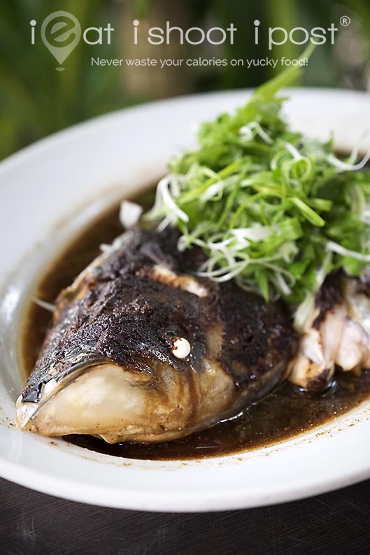 Steamed Song Fish Head with Black Garlic sauce $23