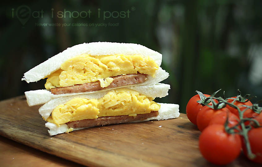 Hong Kong style scrambled egg sandwich with luncheon meat recipe ...