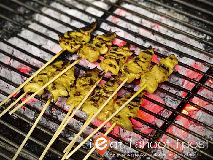 Satay grilling