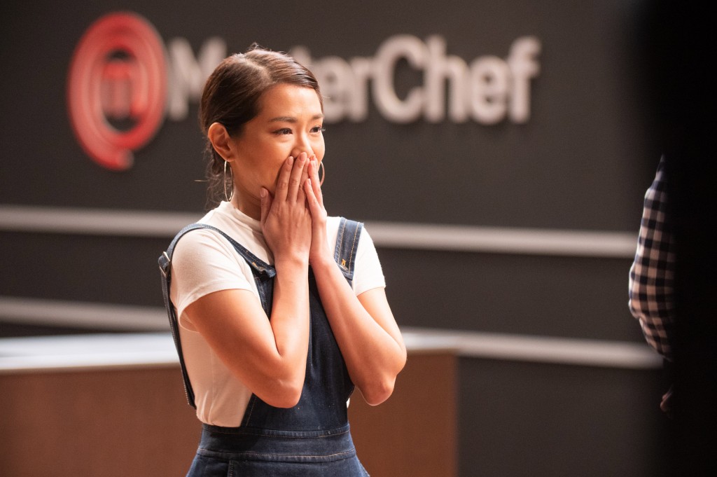 Inch is touched by the Judges’ comments on her dish (Photo courtesy of MediaCorp)