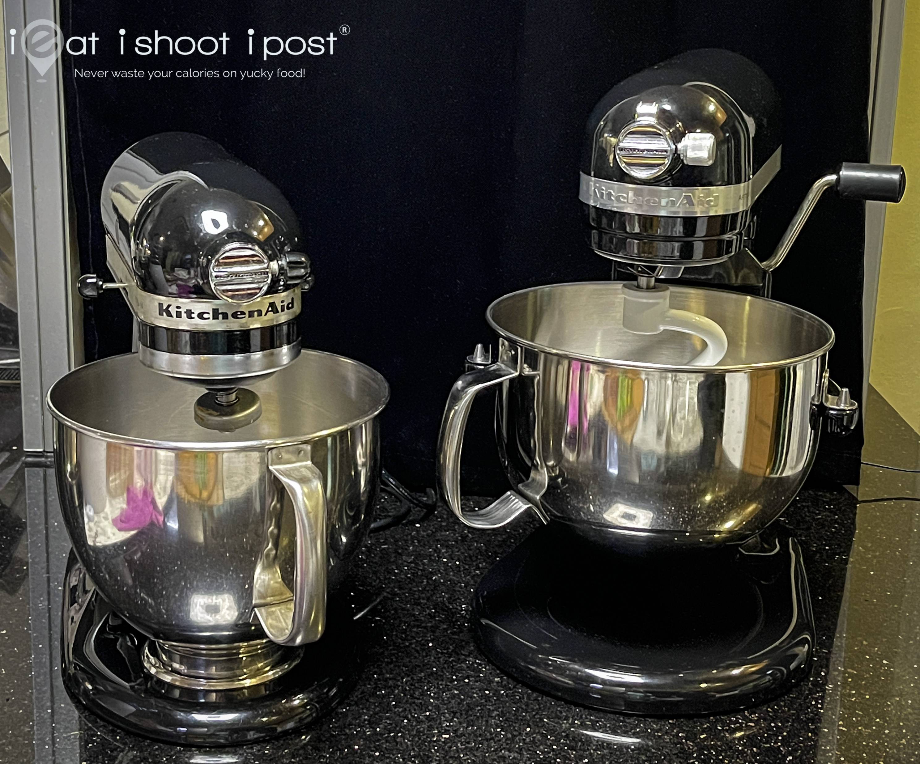 Left: 5Qt KitchenAid stand mixer versus 6Qt KitchenAid Stand Mixer