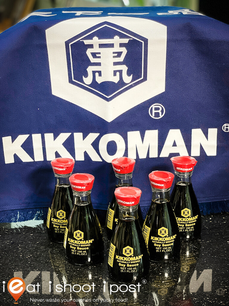 Kikkoman naturally brewed soy sauce in their classic bottle dispensers
