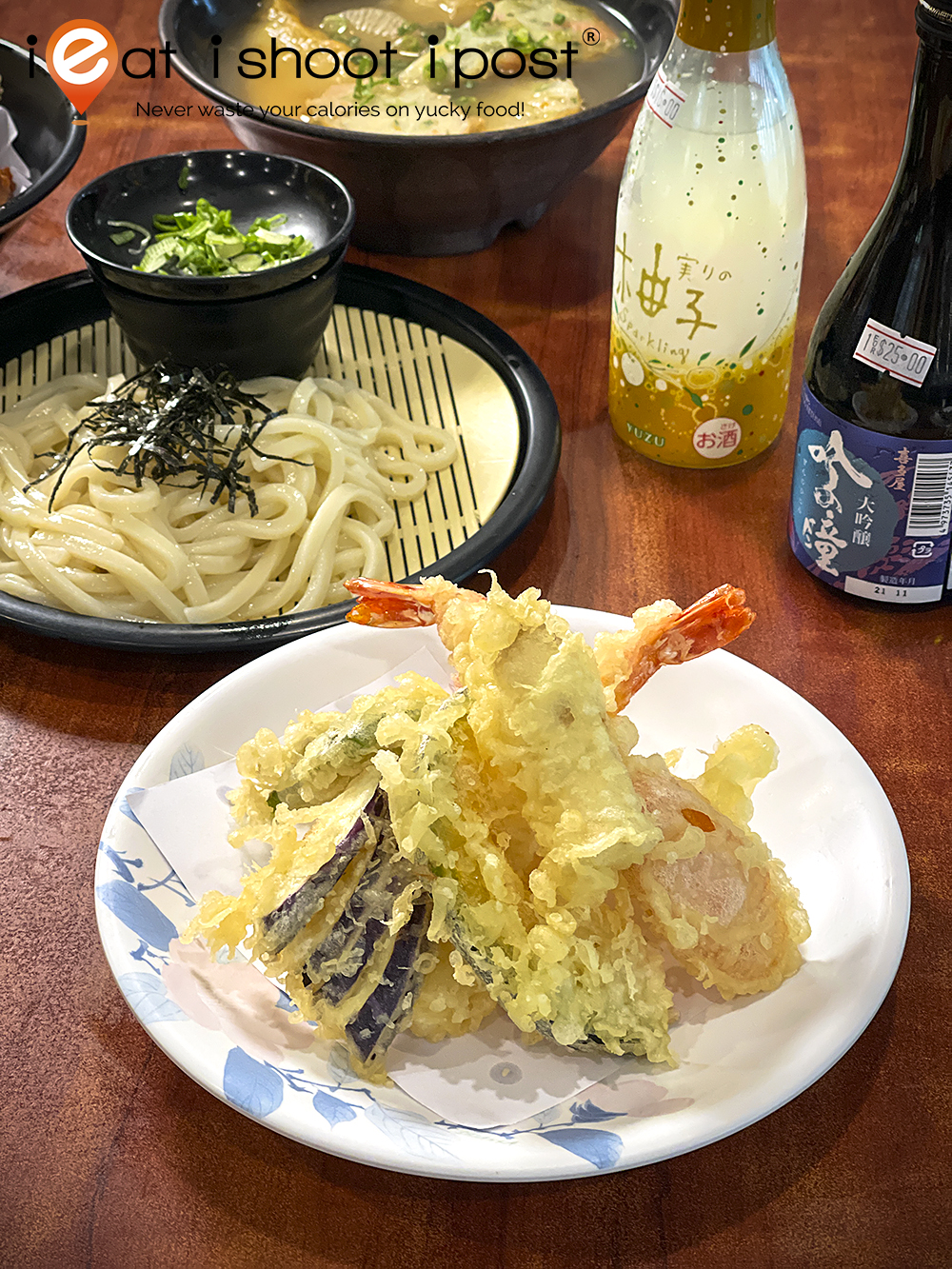 Tempura Moriawase and Udon