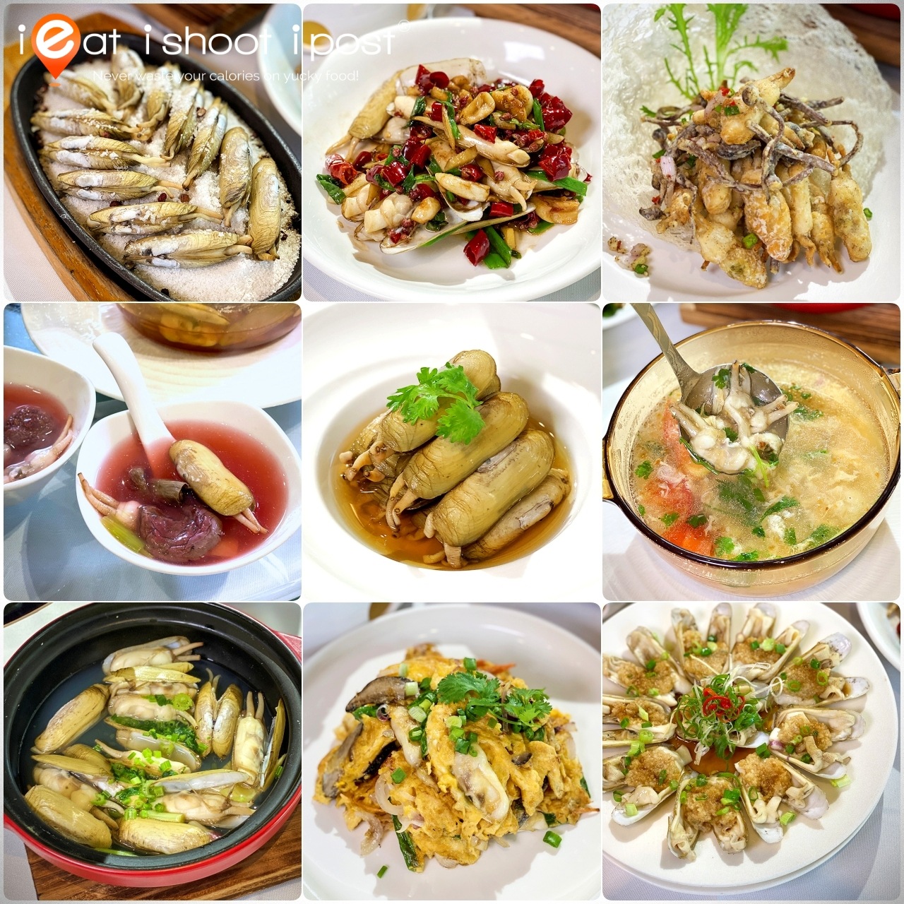 9 Duotou Clam Dishes available at all Putien outlets