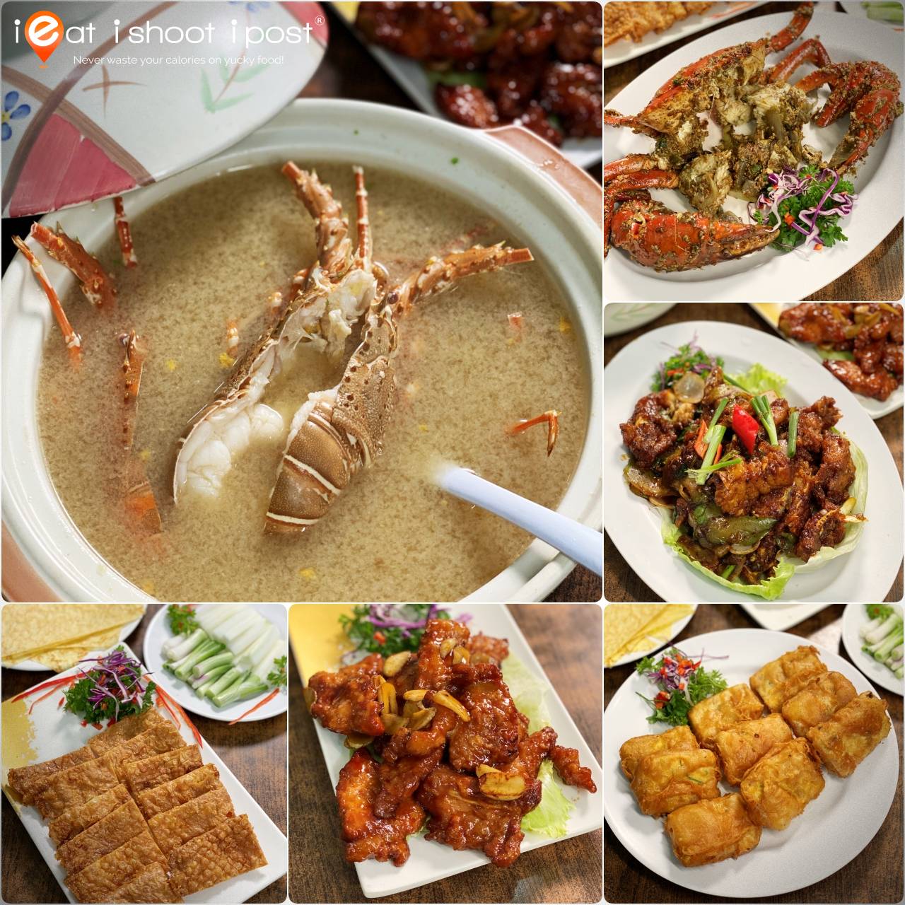 Chui Xiang Dishes - Lobster Porridge, White Pepper Crab, Bittergourd Fish, Beancurd, Marmite Pork, Mock Peking Duck