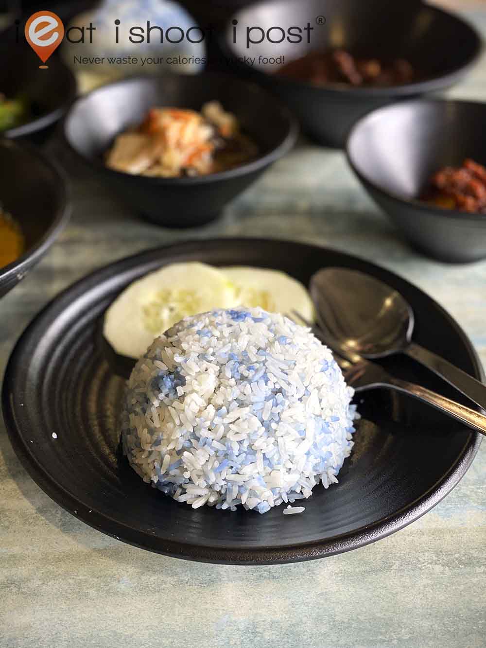 Blue pea rice