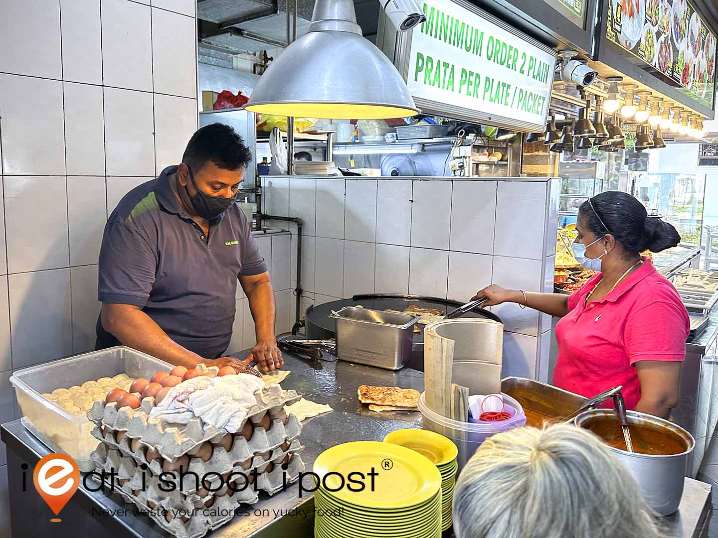 husband and wife team at the Crispy Roti Prata