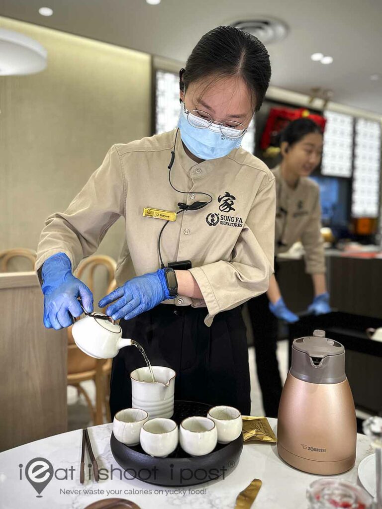 Brewing tea at Song Fa