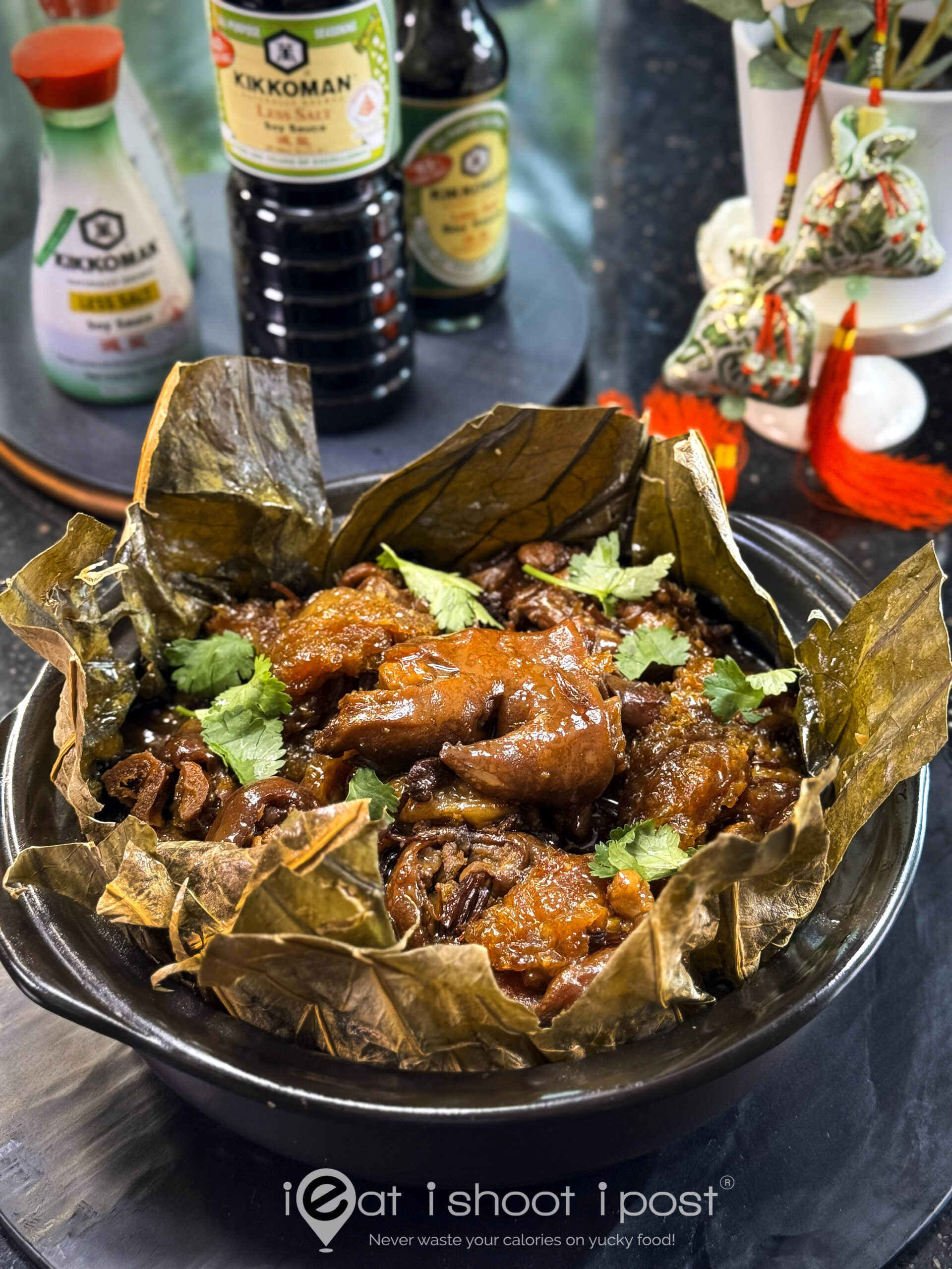 Braised Fish Maw and Pork Trotter Recipe: with Kikkoman Less Salt Soy Sauce